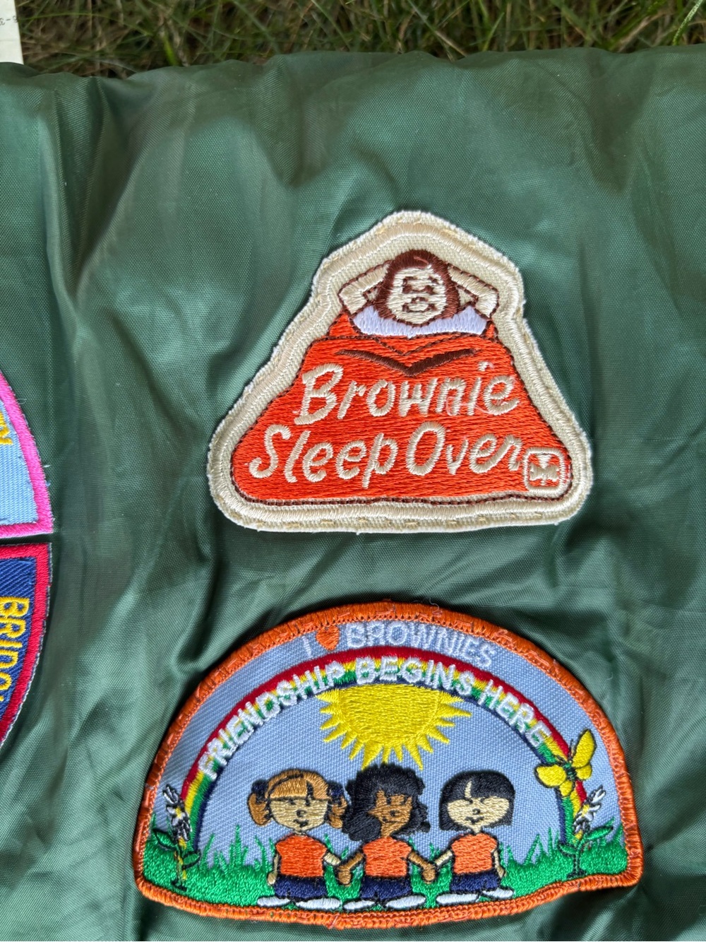 Vintage Northern Escape Sleeping Bag 20+ Rare Girl Guides Canada Travel Patches - Picture 5 of 16